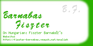 barnabas fiszter business card